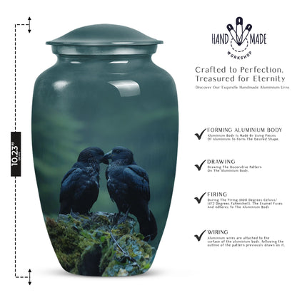 10-inch classic crow urn +