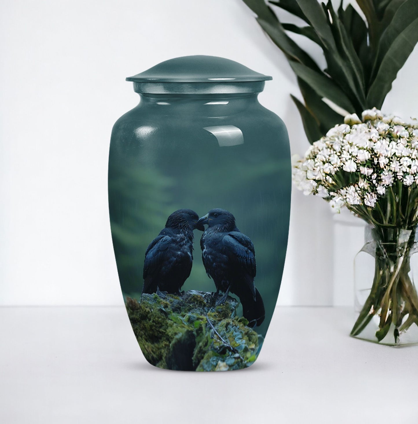 10-inch classic crow urn +