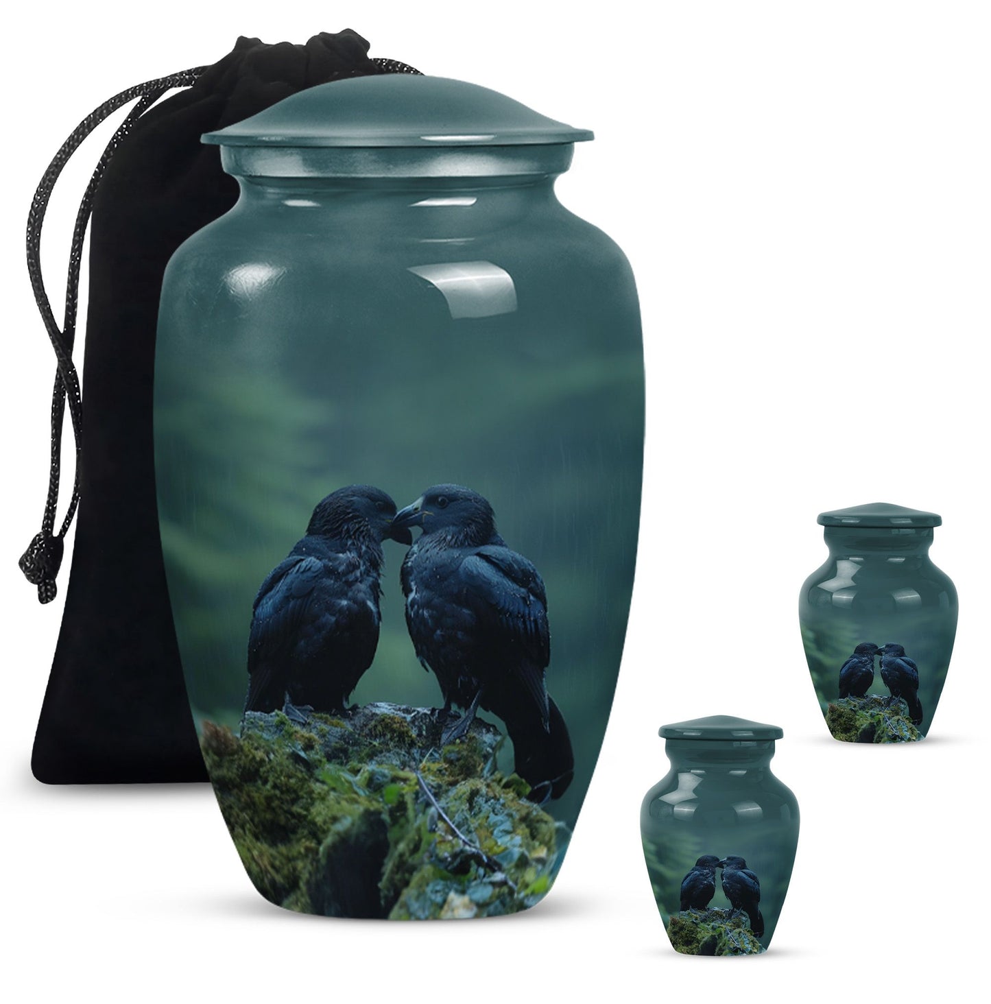 10-inch classic crow urn +