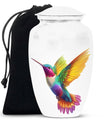humming bird urn, aluminum funeral cremation urn for women
