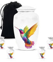 humming bird urn, aluminum funeral cremation urn for women