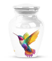 humming bird urn, aluminum funeral cremation urn for women