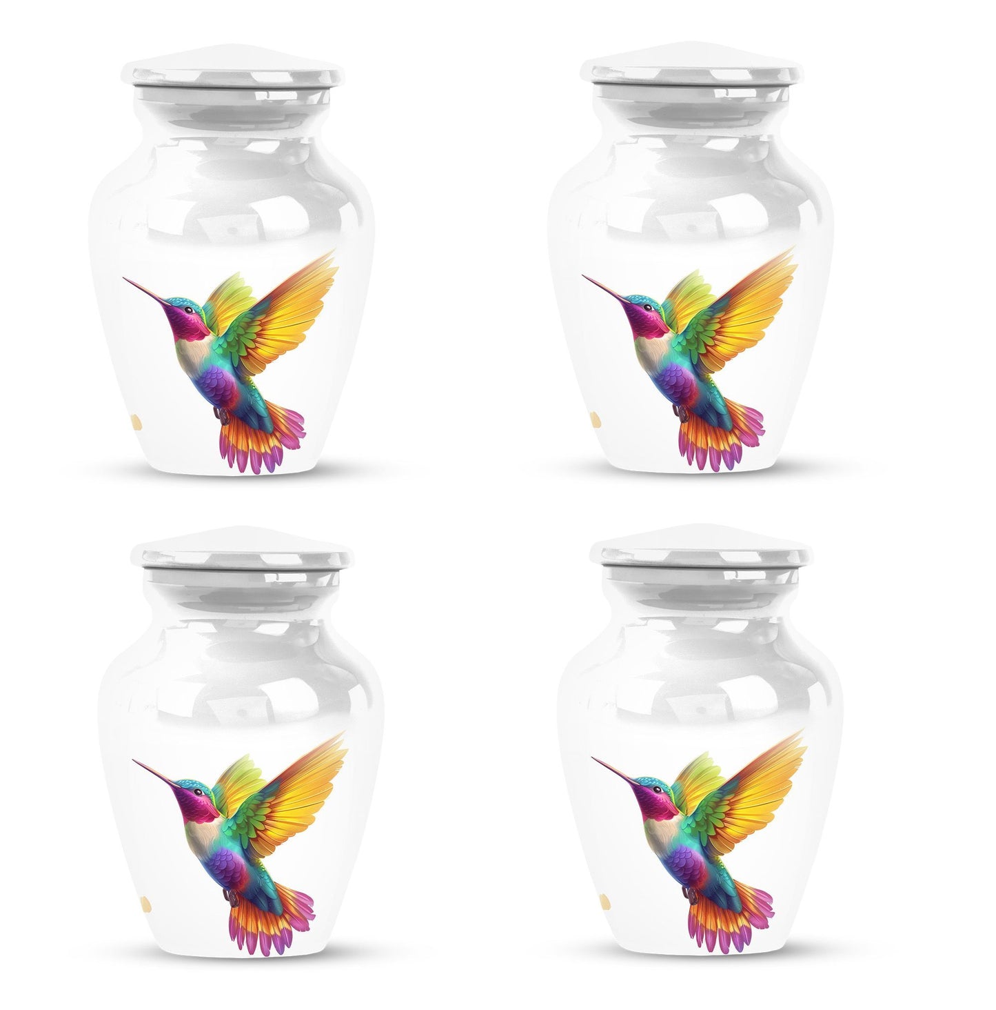 humming bird urn, aluminum funeral cremation urn for women