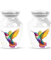 humming bird urn, aluminum funeral cremation urn for women
