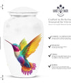 humming bird urn, aluminum funeral cremation urn for women