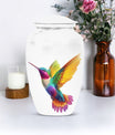 humming bird urn, aluminum funeral cremation urn for women