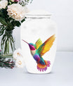 humming bird urn, aluminum funeral cremation urn for women