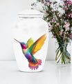 humming bird urn, aluminum funeral cremation urn for women