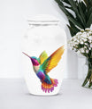 humming bird urn, aluminum funeral cremation urn for women