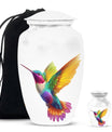 humming bird urn, aluminum funeral cremation urn for women