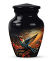 10-inch humming bird urn, abstract design, customizable 