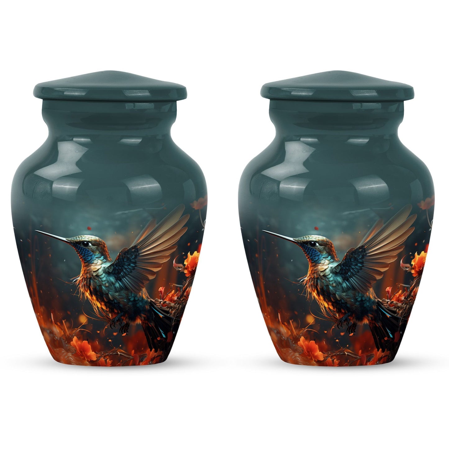 Classic 10-inch humming bird urn.