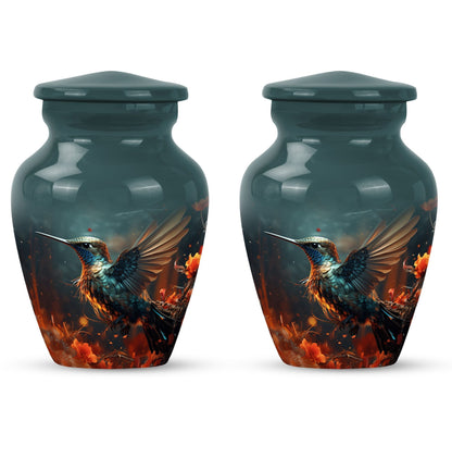 Classic 10-inch humming bird urn.