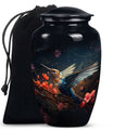 humming bird urn, memorial urn 