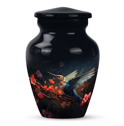 humming bird urn, memorial urn 