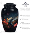 humming bird urn, memorial urn 