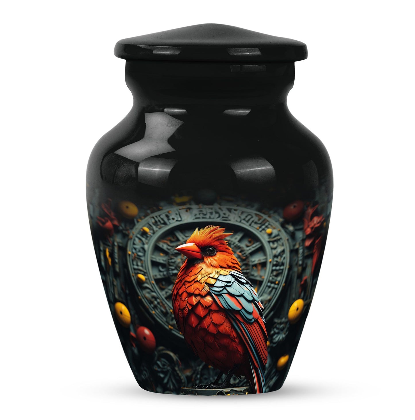 Cardinal Bird Memorial Urn for human ashes