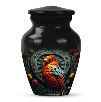 Cardinal Bird Memorial Urn for human ashes
