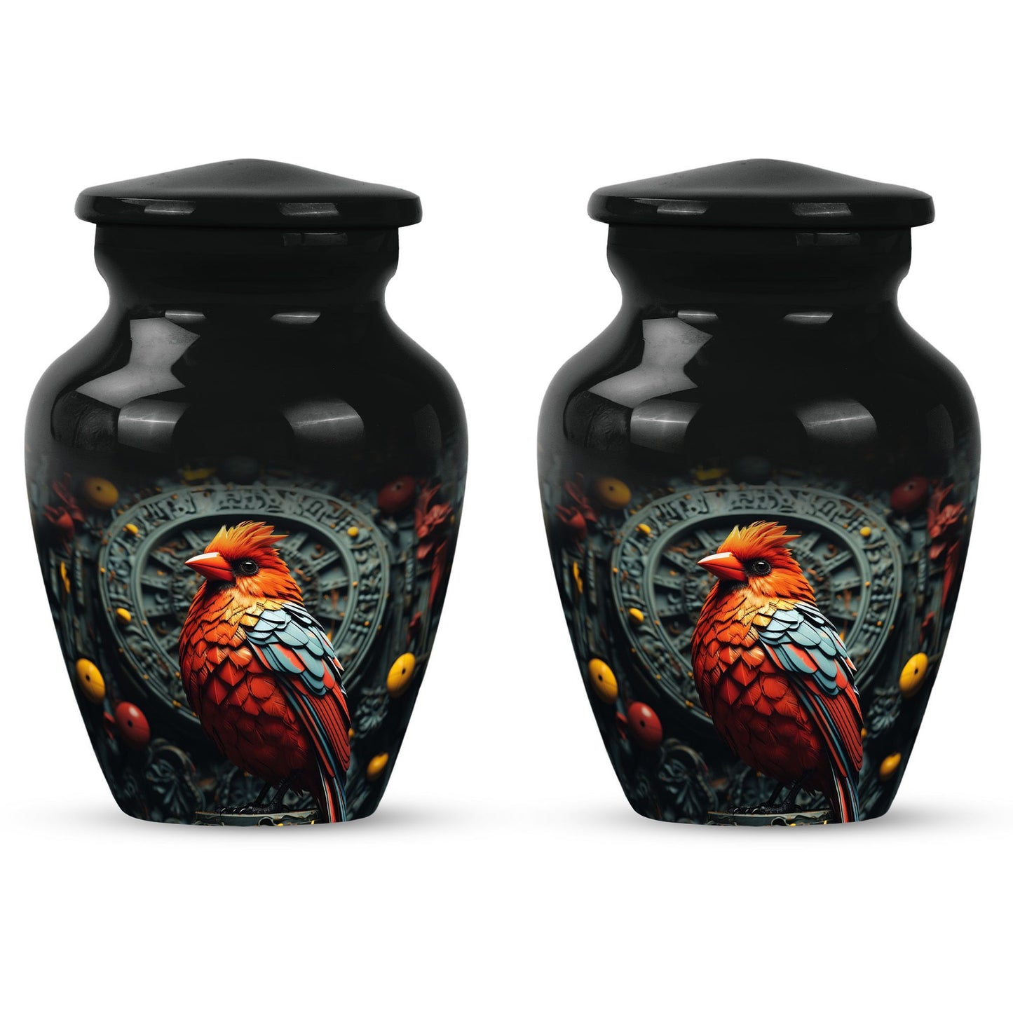 Cardinal Bird Memorial Urn for human ashes