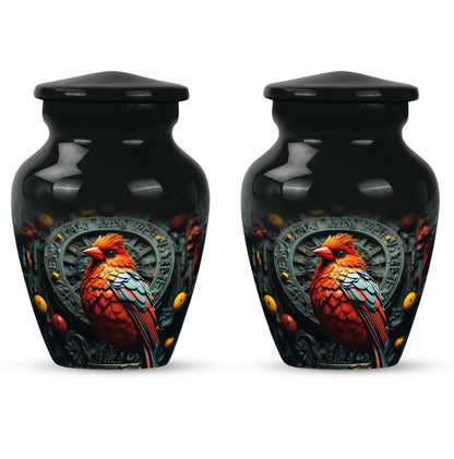 Cardinal Bird Memorial Urn for human ashes