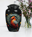 Cardinal Bird Memorial Urn for human ashes