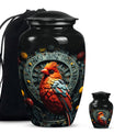 Cardinal Bird Memorial Urn for human ashes
