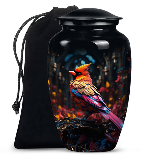 Cardinal Bird Urn for cremation.