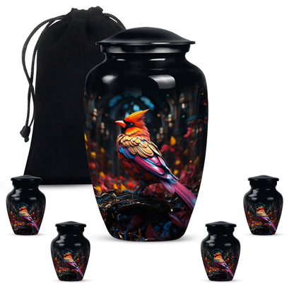Cardinal Bird Urn for cremation.