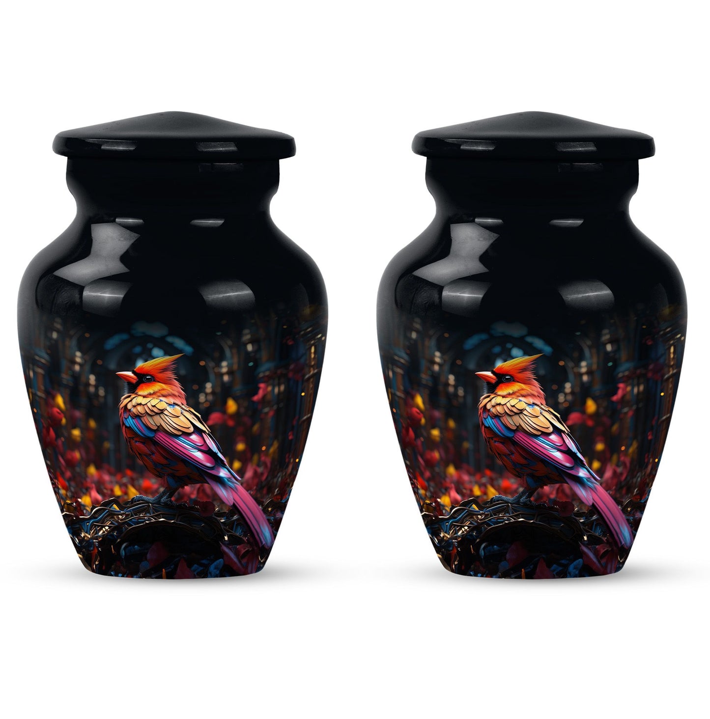 Cardinal Bird Urn for cremation.