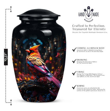 Cardinal Bird Urn for cremation.
