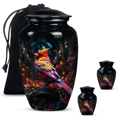 Cardinal Bird Urn for cremation.