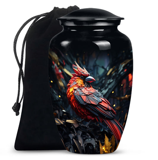 10-inch Cardinal Bird Urn.