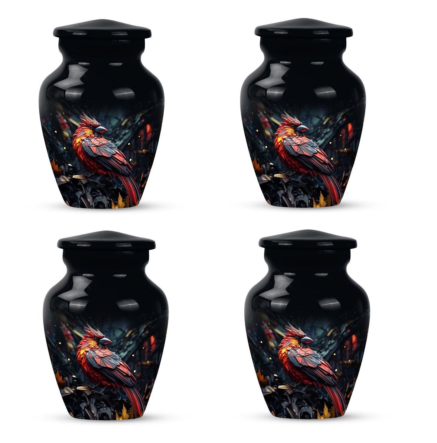 10-inch Cardinal Bird Urn.