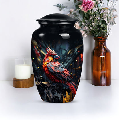 10-inch Cardinal Bird Urn.