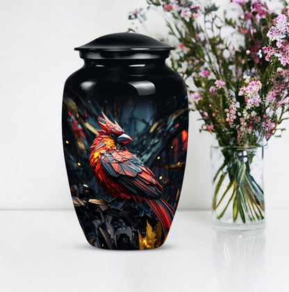 10-inch Cardinal Bird Urn.