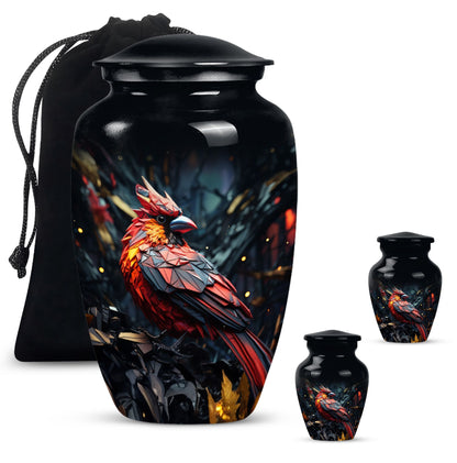 10-inch Cardinal Bird Urn.
