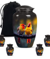 Cardinal Bird classic aluminum urn.