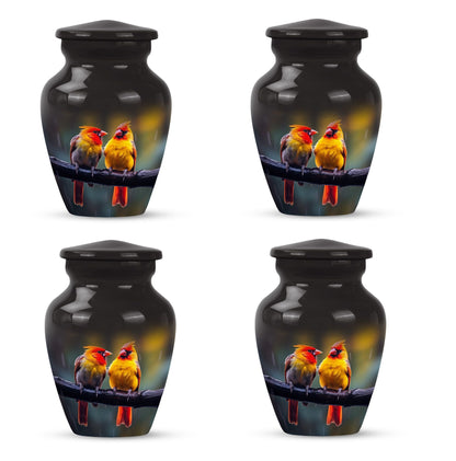 Cardinal Bird classic aluminum urn.
