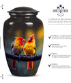 Cardinal Bird classic aluminum urn.