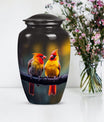 Cardinal Bird classic aluminum urn.
