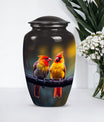 Cardinal Bird classic aluminum urn.