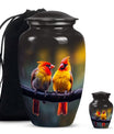 Cardinal Bird classic aluminum urn.