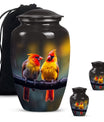 Cardinal Bird classic aluminum urn.