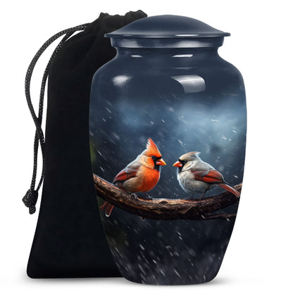 10 inch Classic Cardinal Bird Urn, a memorial urn