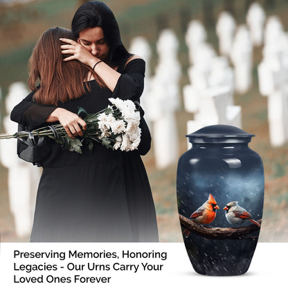 10 inch Classic Cardinal Bird Urn, a memorial urn