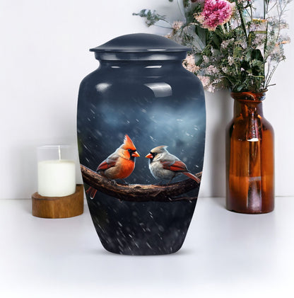10 inch Classic Cardinal Bird Urn, a memorial urn