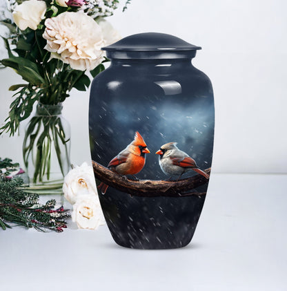 10 inch Classic Cardinal Bird Urn, a memorial urn