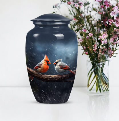 10 inch Classic Cardinal Bird Urn, a memorial urn