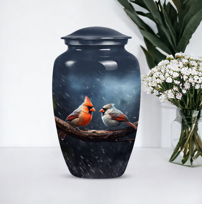 10 inch Classic Cardinal Bird Urn, a memorial urn