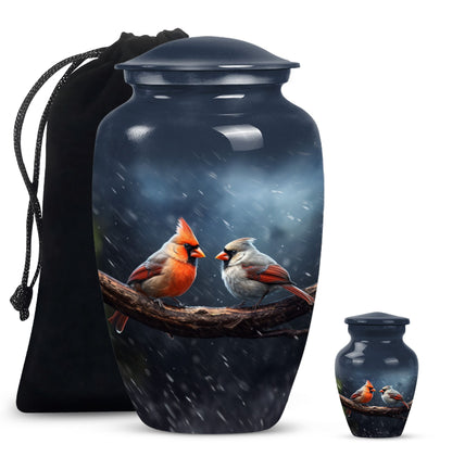 10 inch Classic Cardinal Bird Urn, a memorial urn